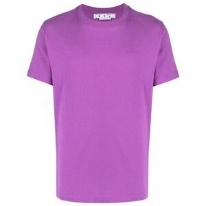 Off-White Mens Diagram Cotton Slim T-Shirt / Purple Orchid